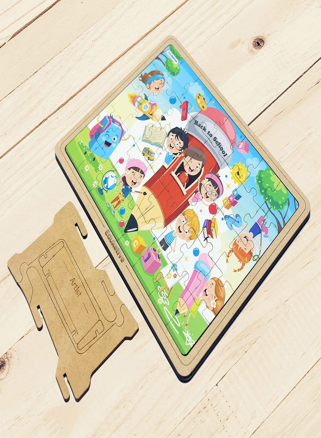 Eduketive مجموعة ألغاز Educetive PuzzleDecor للعودة إلى المدرسة، 6 قطع، ألغاز تركيبية مزخرفة من 40 قطعة، هدية مثالية لأعياد الميلاد - Image 4